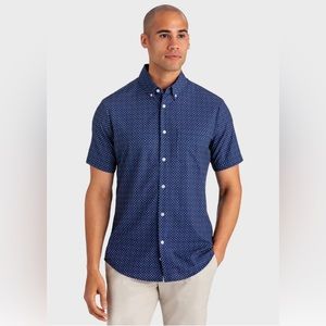 BNWT Mizzen + Main Large Trim Fit Short Sleeve Button Down